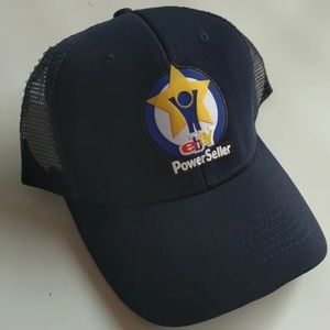 NWOT eBay Vintage Powerseller Hat, Black Blue One Size Snapback